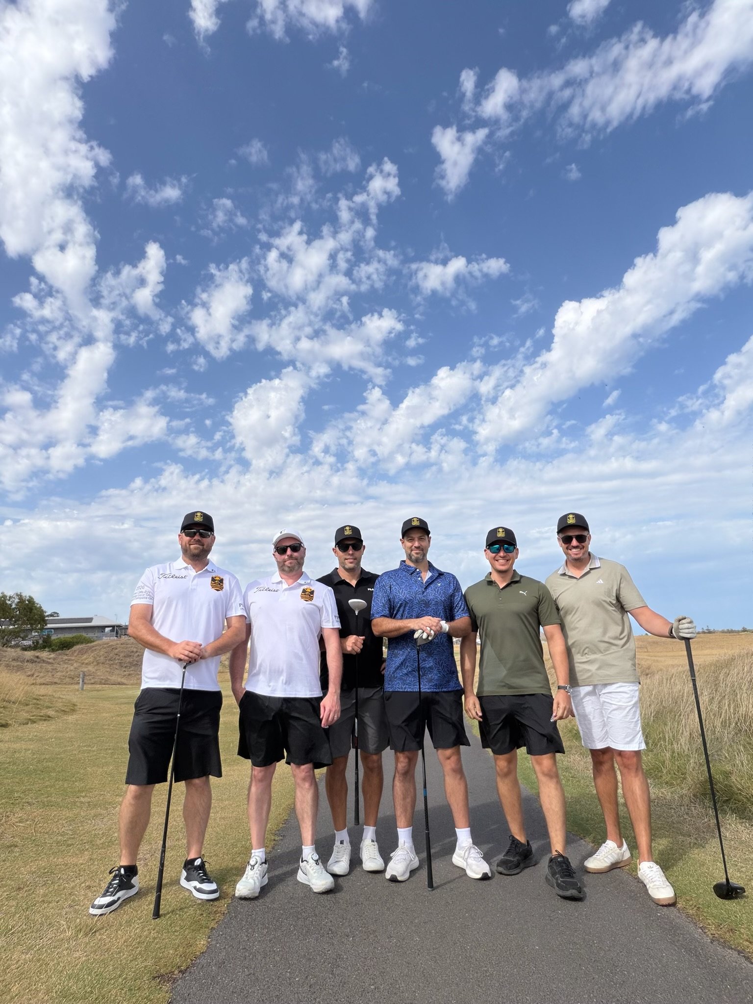 The six inaugural competitors together at Links Lady Bay